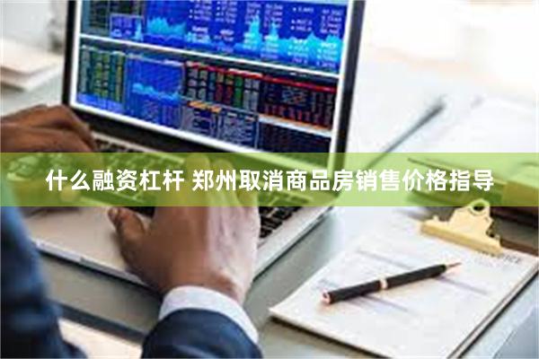 什么融资杠杆 郑州取消商品房销售价格指导