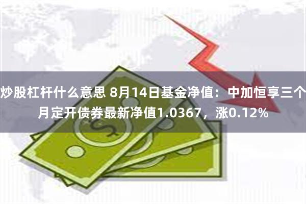 炒股杠杆什么意思 8月14日基金净值：中加恒享三个月定开债券最新净值1.0367，涨0.12%