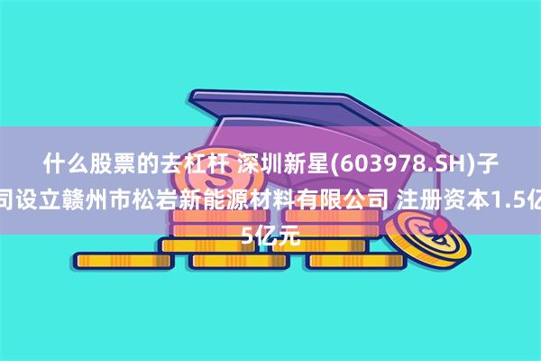 什么股票的去杠杆 深圳新星(603978.SH)子公司设立赣州市松岩新能源材料有限公司 注册资本1.5亿元